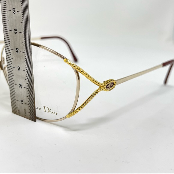 VINTAGE CHRISTIAN DIOR Eyeglasses Frame  80'S 2712 44 GOLD Austria 56 [] 16 - Picture 9 of 9